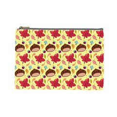 Cute Leaf Pattern Cosmetic Bag (Large) from ArtsNow.com Front