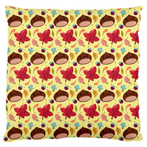 Cute Leaf Pattern Large Flano Cushion Case (Two Sides) from ArtsNow.com Front