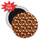 Autumn Leaves Orange Pattern 2.25  Magnets (100 pack) 