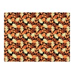 Autumn Leaves Orange Pattern Double Sided Flano Blanket (Mini) 