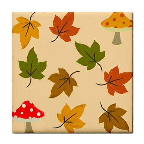 Autumn Leaves Tile Coaster from ArtsNow.com Front