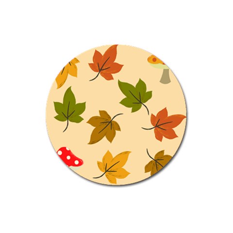Autumn Leaves Magnet 3  (Round) from ArtsNow.com Front