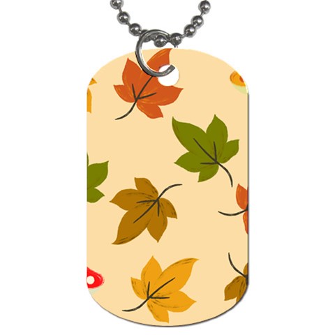 Autumn Leaves Dog Tag (One Side) from ArtsNow.com Front