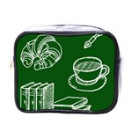Books And Baked Goods Pattern Mini Toiletries Bag (One Side)