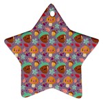 Nuts And Mushroom Pattern Star Ornament (Two Sides)