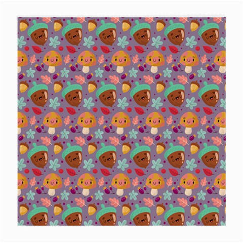 Nuts And Mushroom Pattern Medium Glasses Cloth from ArtsNow.com Front