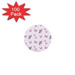 Pink Purple Butterfly 1  Mini Buttons (100 pack) 