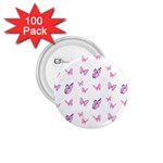 Pink Purple Butterfly 1.75  Buttons (100 pack) 