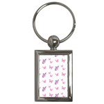 Pink Purple Butterfly Key Chain (Rectangle)