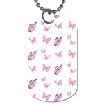 Pink Purple Butterfly Dog Tag (One Side)