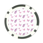 Pink Purple Butterfly Poker Chip Card Guard