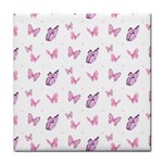 Pink Purple Butterfly Face Towel