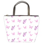 Pink Purple Butterfly Bucket Bag