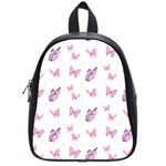 Pink Purple Butterfly School Bag (Small)