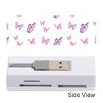 Pink Purple Butterfly Memory Card Reader (Stick)