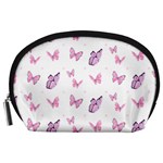 Pink Purple Butterfly Accessory Pouch (Large)