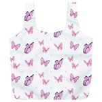 Pink Purple Butterfly Full Print Recycle Bag (XXL)