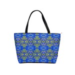 Gold And Blue Fancy Ornate Pattern Classic Shoulder Handbag