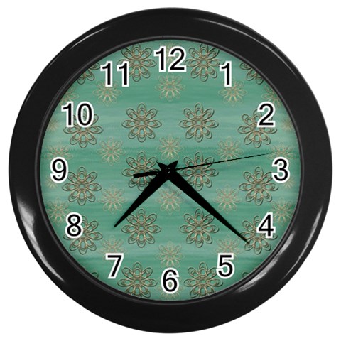Beautiful Flowers Of Wood In The Starry Night Wall Clock (Black) from ArtsNow.com Front