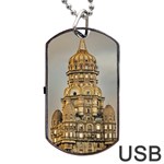 Salvo Palace Exterior View, Montevideo, Uruguay Dog Tag USB Flash (Two Sides)