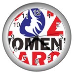 Womens March Wall Clock (Silver)