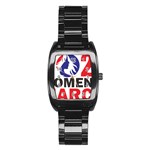 Womens March Stainless Steel Barrel Watch