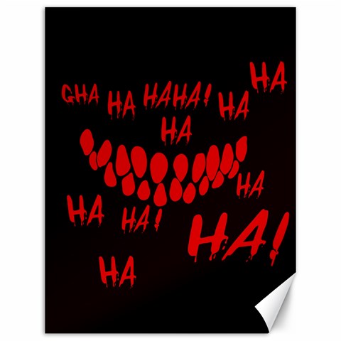 Demonic Laugh, Spooky red teeth monster in dark, Horror theme Canvas 12  x 16  from ArtsNow.com 11.86 x15.41  Canvas - 1