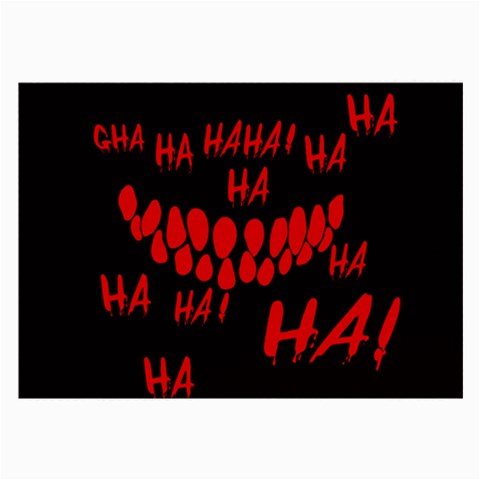 Demonic Laugh, Spooky red teeth monster in dark, Horror theme Large Glasses Cloth from ArtsNow.com Front