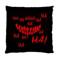 Demonic Laugh, Spooky red teeth monster in dark, Horror theme Standard Cushion Case (Two Sides) from ArtsNow.com Back