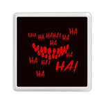 Demonic Laugh, Spooky red teeth monster in dark, Horror theme Memory Card Reader (Square)