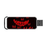 Demonic Laugh, Spooky red teeth monster in dark, Horror theme Portable USB Flash (Two Sides)