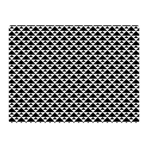 Black and white Triangles pattern, geometric Double Sided Flano Blanket (Mini)  from ArtsNow.com 35 x27  Blanket Front