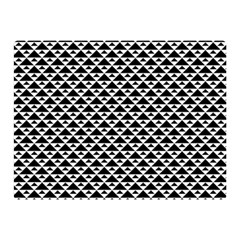 Black and white Triangles pattern, geometric Double Sided Flano Blanket (Mini)  from ArtsNow.com 35 x27  Blanket Back