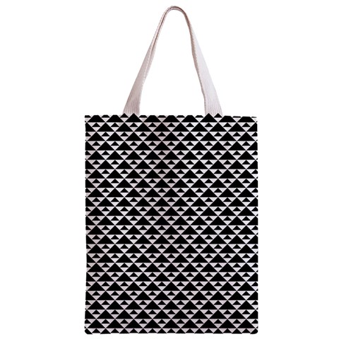 Black and white Triangles pattern, geometric Zipper Classic Tote Bag from ArtsNow.com Front