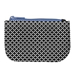 Black and white Triangles pattern, geometric Large Coin Purse from ArtsNow.com Front