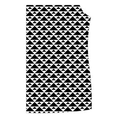 Black and white Triangles pattern, geometric Women s Button Up Vest from ArtsNow.com Front Left