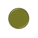 Cute yellow tartan pattern, classic buffalo plaid theme Hat Clip Ball Marker (10 pack)
