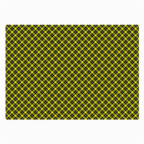 Cute yellow tartan pattern, classic buffalo plaid theme Large Glasses Cloth (2 Sides) from ArtsNow.com Back