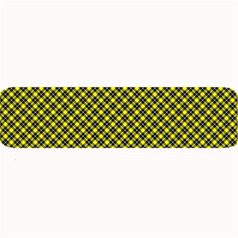Cute yellow tartan pattern, classic buffalo plaid theme Large Bar Mats from ArtsNow.com 32 x8.5  Bar Mat