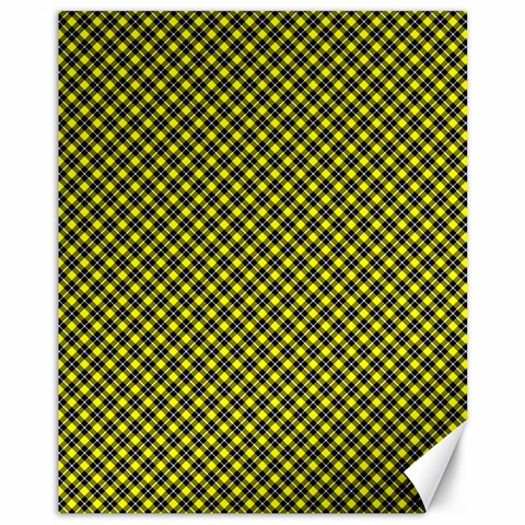 Cute yellow tartan pattern, classic buffalo plaid theme Canvas 11  x 14  from ArtsNow.com 10.95 x13.48  Canvas - 1