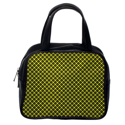 Cute yellow tartan pattern, classic buffalo plaid theme Classic Handbag (Two Sides) from ArtsNow.com Back