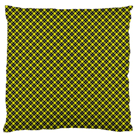 Cute yellow tartan pattern, classic buffalo plaid theme Large Cushion Case (One Side) from ArtsNow.com Front