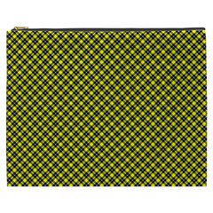 Cute yellow tartan pattern, classic buffalo plaid theme Cosmetic Bag (XXXL) from ArtsNow.com Front