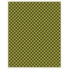 Cute yellow tartan pattern, classic buffalo plaid theme Drawstring Bag (Small) from ArtsNow.com Front