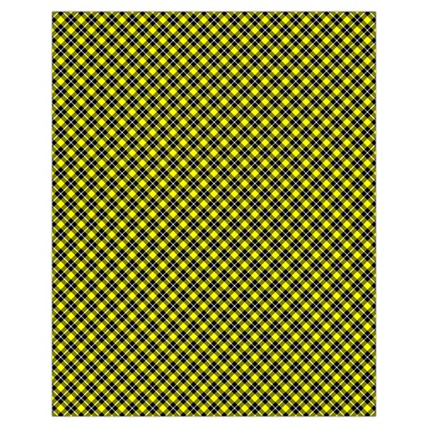 Cute yellow tartan pattern, classic buffalo plaid theme Drawstring Pouch (XL) from ArtsNow.com Back
