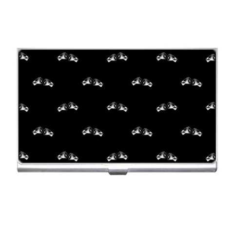 Black And White Boxing Motif Pattern Business Card Holder from ArtsNow.com Front