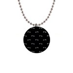 Black And White Boxing Motif Pattern 1  Button Necklace