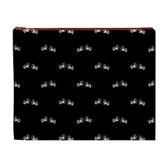 Black And White Boxing Motif Pattern Cosmetic Bag (XL) from ArtsNow.com Front