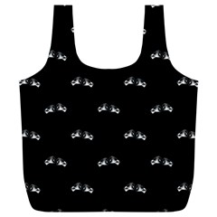 Black And White Boxing Motif Pattern Full Print Recycle Bag (XL) from ArtsNow.com Front