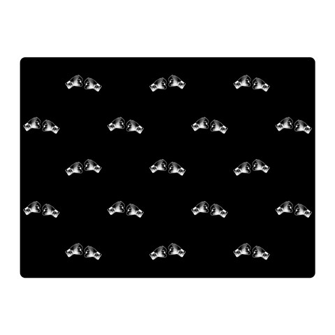 Black And White Boxing Motif Pattern Double Sided Flano Blanket (Mini)  from ArtsNow.com 35 x27  Blanket Front